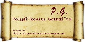 Polyákovits Gothárd névjegykártya